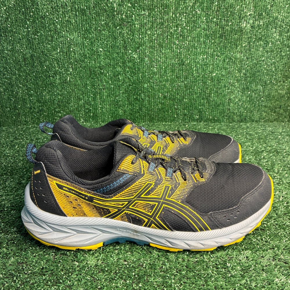 Asics Gel-Venture 9 Trail Running Athletic Outdoor Sneakers Black Yellow Mens 11